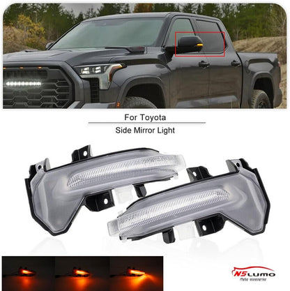 ya 7 8.24 baidi Dynamic Amber LED Clear Lens Side Mirror Signal Lights for 2022-2024 for Toyota Tundra 