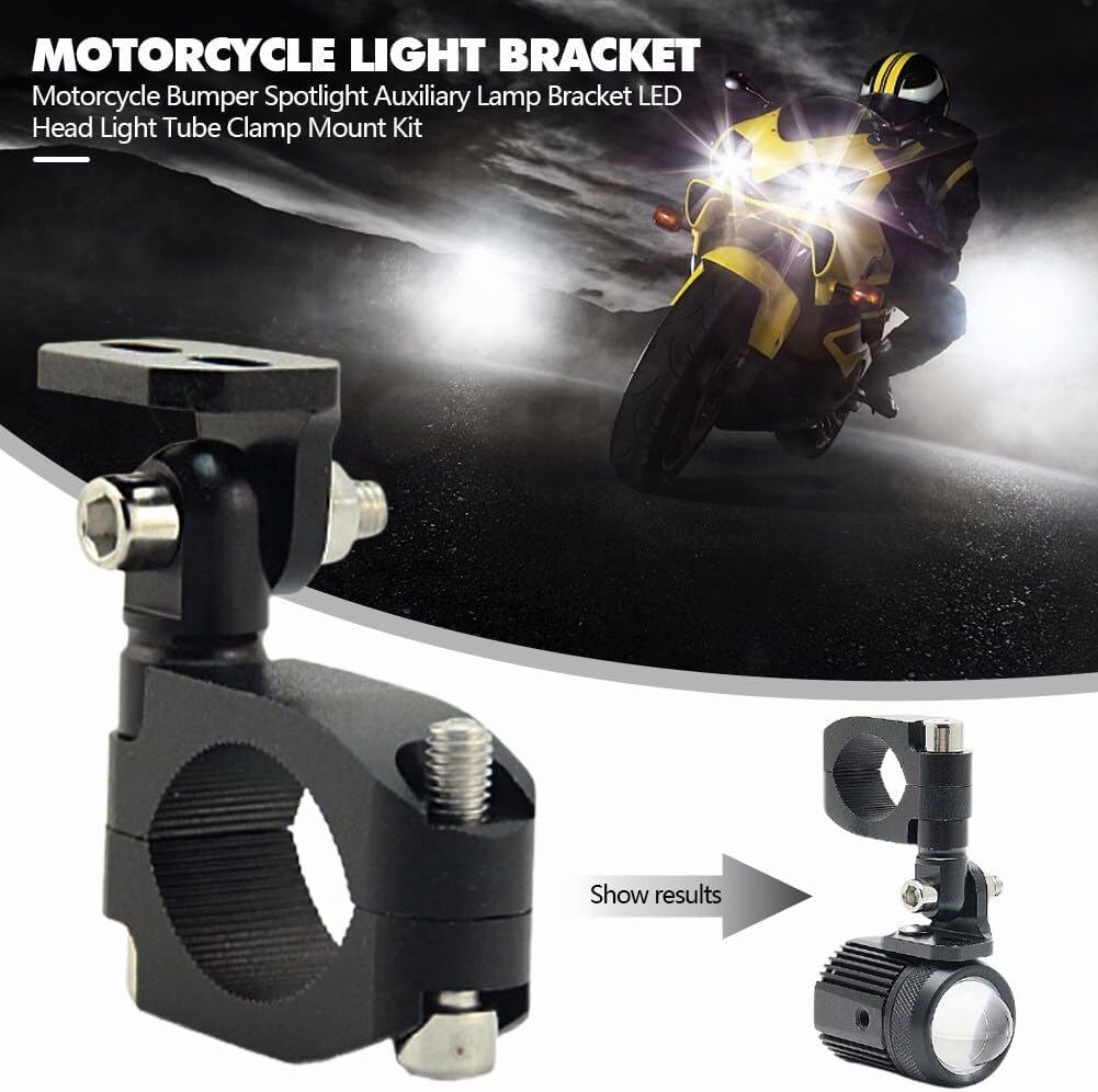 ya 2 8.15 Motorcycle Bumper Spotlight Auxiliary Lamp Fog Light Bracket Metal Bracket