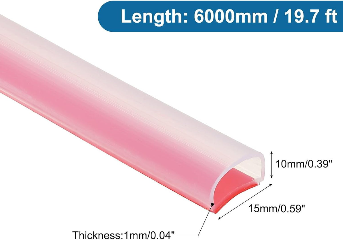 ya 26 10.21 baidi 19.7 ft 0.59Wx0.04Tx0.39H D Shape Silicone Weather Stripping Door Seal, Clear