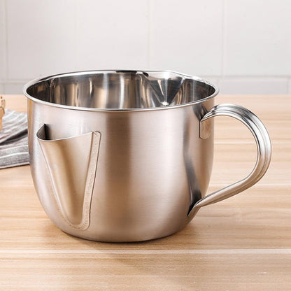 ya 14 9.20 baidi Stainless Steel Grease Bowl Gravy Separator Strainer Kitchen Fat-1