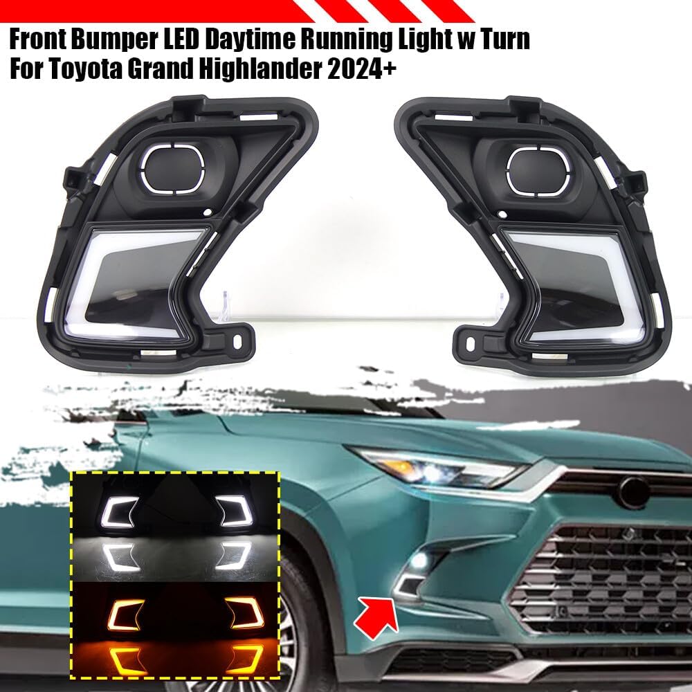 ya 13 9.15 baidi Daytime Running Lamp w Sequential Turn Signal For for Toyota Grand Highlander 2024+