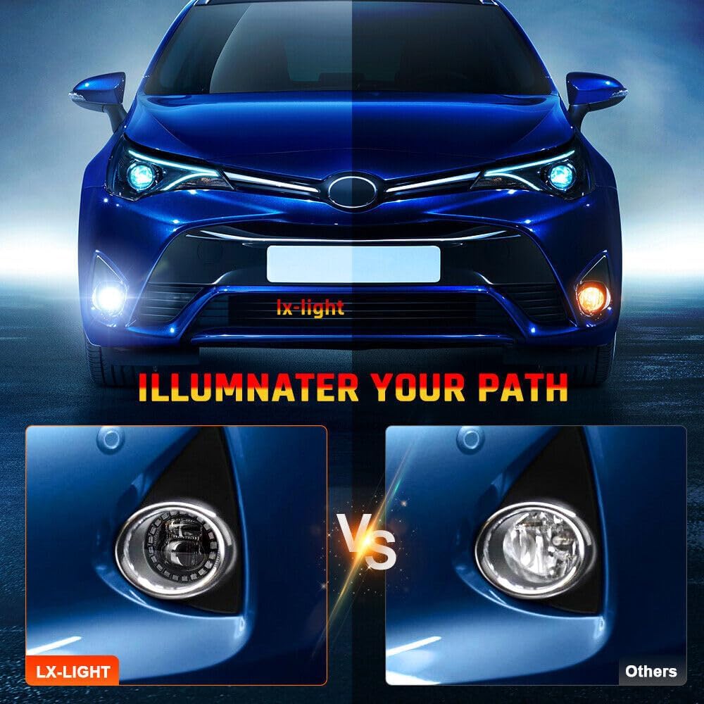 ya 2 8.15 Suitable for Toyota Tacoma 4Runner Tundra RAV4 2012-2021 Halo LED fog lights driving lights