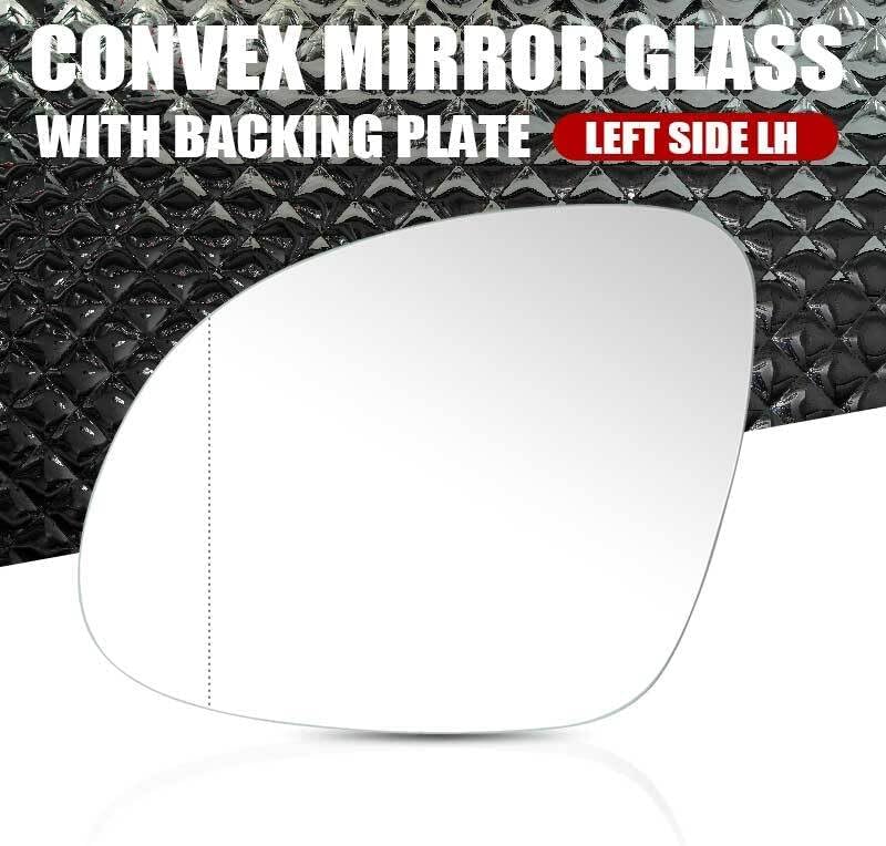 ya 11 9.14 baidiMirror Glass w/Backing Plate for VW for Tiguan 2009-2017 Driver Left Side Heated USA