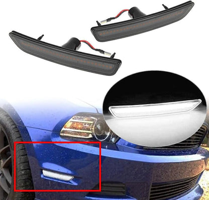 ya 14 9.20 zhengce 2x LED Front Side Marker Lights Indicator Lamp for 2010-2014 11 12 for Ford-1