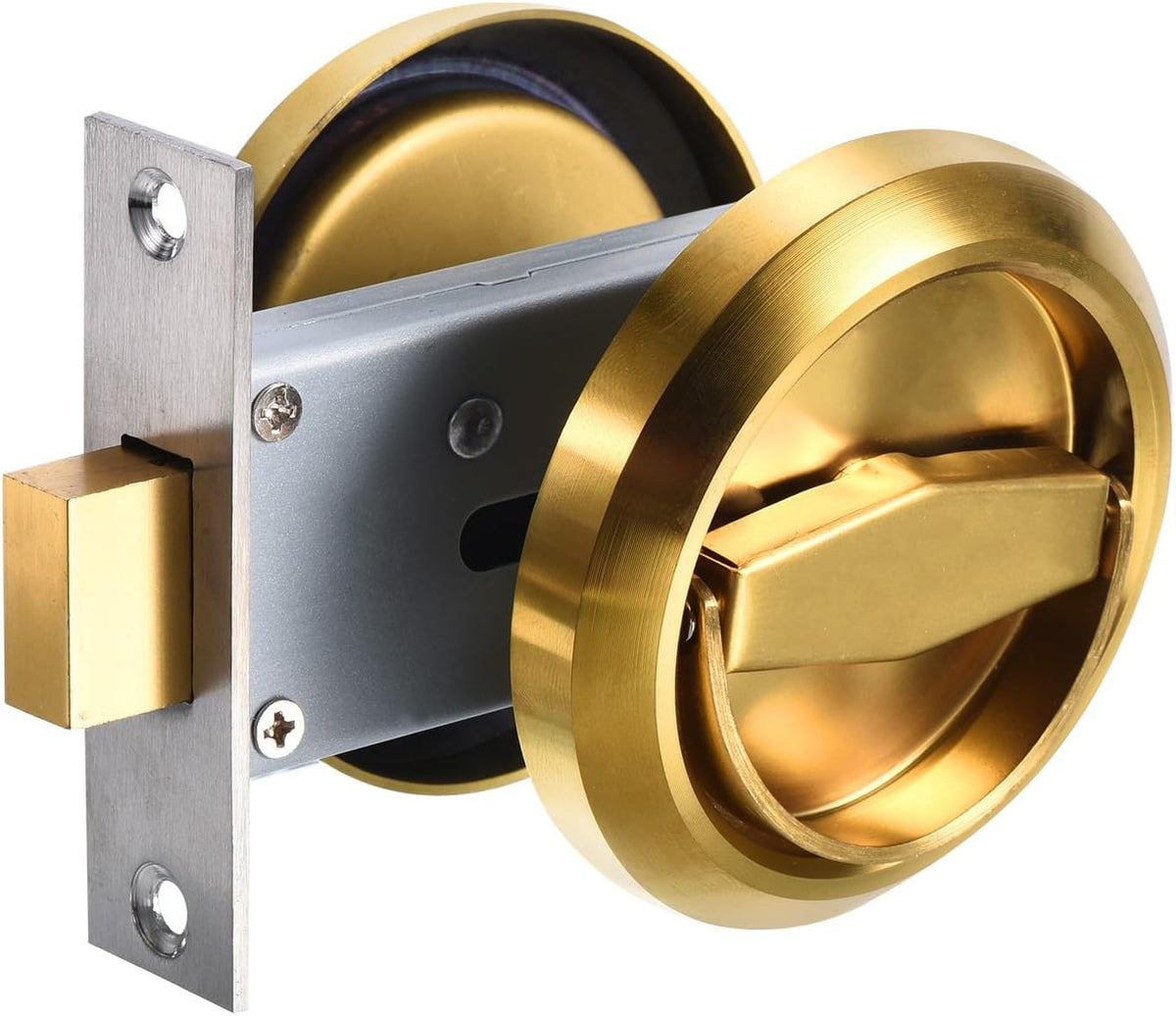 ya 26 10.21 baidi 4.8mm Round essed Pull Handle Knob, Pack Hidden Handle Knob, Gold Tone