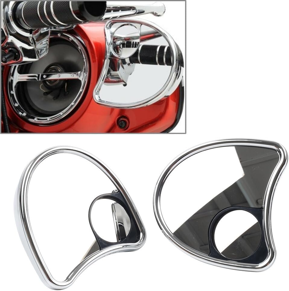 ya 2 8.15 Fairing Mounted Mirror w/Blind Spot Mirrors for Harley Batwing Touring 2014-18