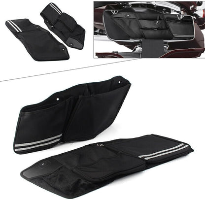 ya 11 9.14 baidiSaddlebag Liners Travel Packs Black Fit for Harley Touring Road King FLTR FLHX 14-20