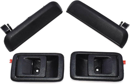 ya 9 10.24 4-Pack Exterior Interior Rear Left and Right Door Handle Set for 95-98 for