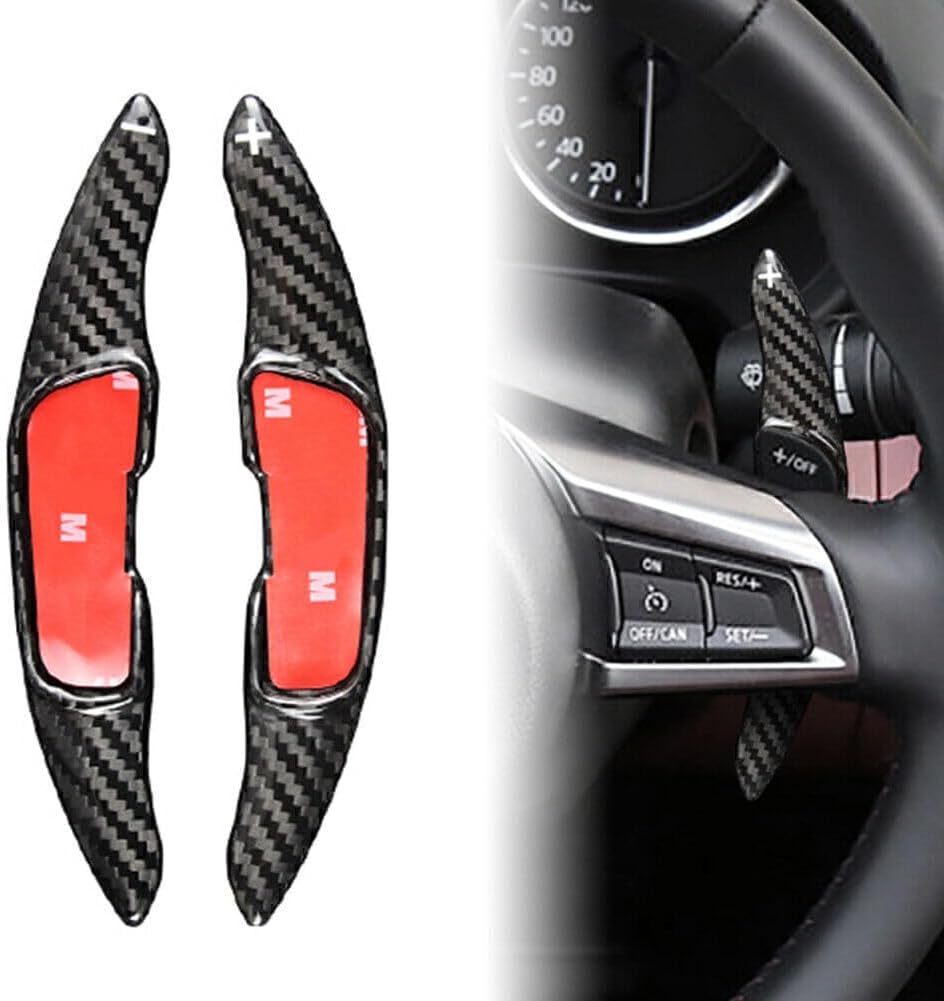 ya 5 8.24 baidi for Mazda CX5 CX3 6 3 2x Carbon Fiber Paddle Shift Steering Wheel Shifter