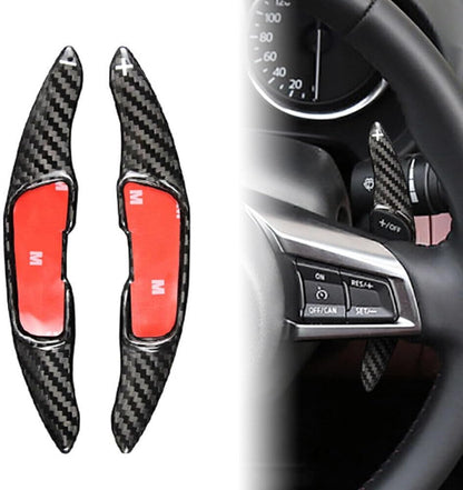 ya 5 8.24 baidi for Mazda CX5 CX3 6 3 2x Carbon Fiber Paddle Shift Steering Wheel Shifter