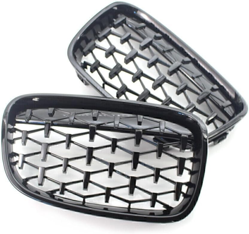 ya 9 10.24 Diamond Meteor Front Kidney Grill Grille Gloss Black for BMW 1 Series F20 1