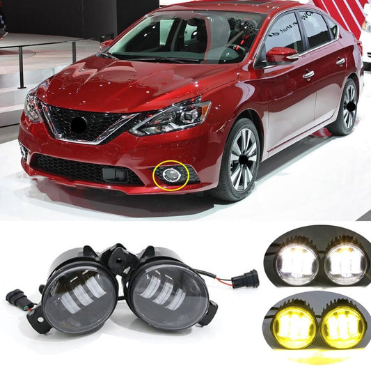 ya 4 8.8 One pair of LED front bumper fog lamp replacement kit for Nissan Sentra 2016-19