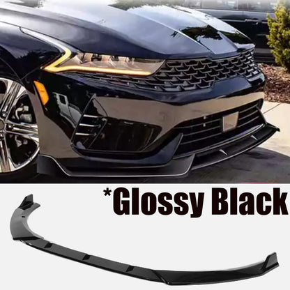 ya 2 8.15 Gloss Black Front Bumper Lip Splitter Chin Spoiler for Kia K5 GT GT-line 2020-24