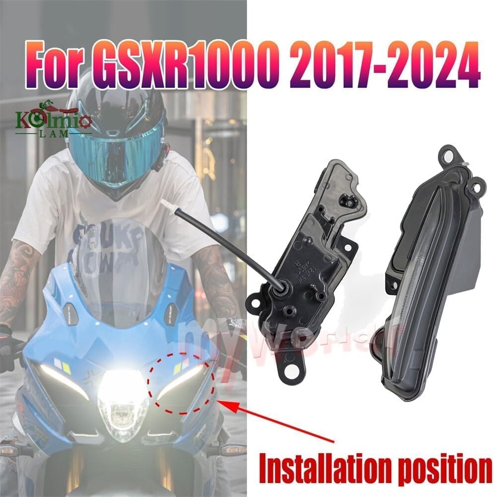 ya 13 9.15 zhengce Front Headlight Decorative Side Position Light Fit For 2017-2024 GSXR1000 K