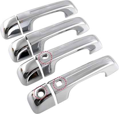 ya 10 9.16 baidi 4X Chrome for 2019-2024 for Ram 1500 with for Smart Key Cab Exterior Door Handle Covers
