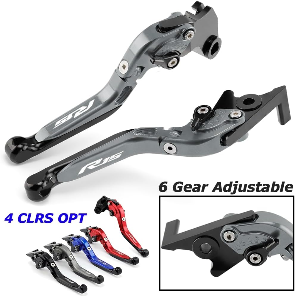 ya 4 8.14 Adjustable Folding Extendable Clutch Brake Lever for Yamaha YZF R15 V4 2022-2024