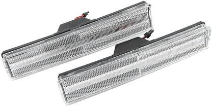 ya 7 8.24 baidi 2 LED Fender Amber Side Marker Signal Lights for 80-86 for Ford F-150 250 350 for Mustang 