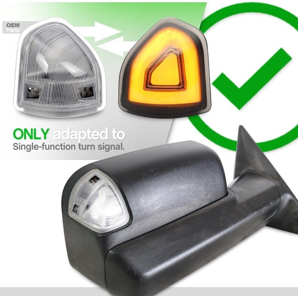 ya 7 8.24 baidi LED Towing Mirror Turn Signal Driving Lights for Dodge for Ram 1500 2500 3500 5500