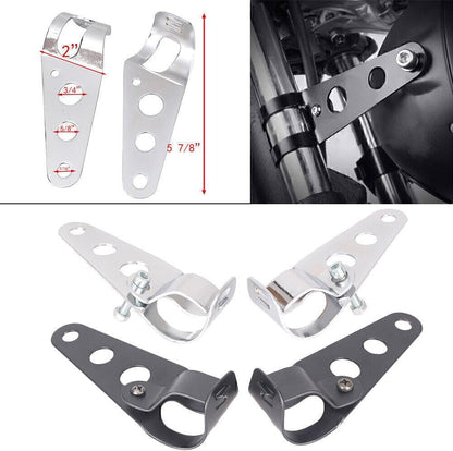 ya 9 10.24 for Cafe Racer Chopper Steel 28-38mm Motorbike Headlight Fork Ears Mount Br