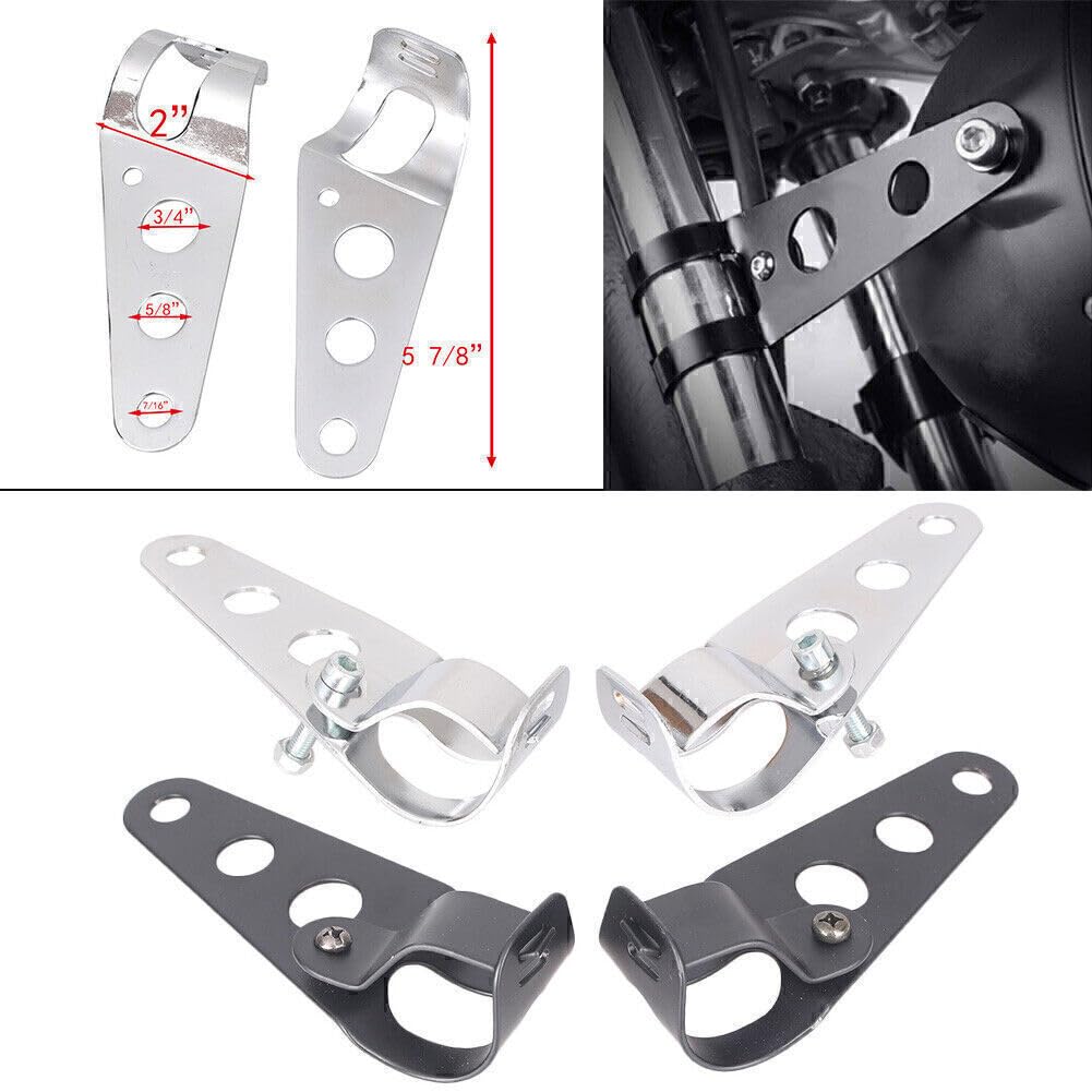 ya 6 8.14 for Cafe Racer Chopper Steel 28-38mm Motorbike Headlight Fork Ears Mount Bracket
