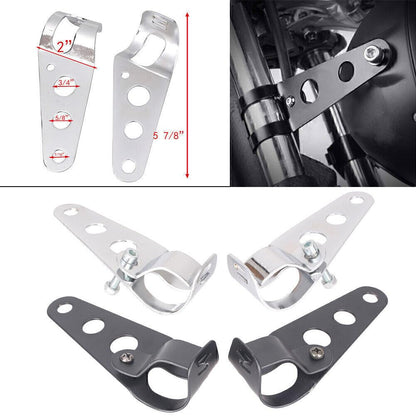 ya 6 8.14 for Cafe Racer Chopper Steel 28-38mm Motorbike Headlight Fork Ears Mount Bracket