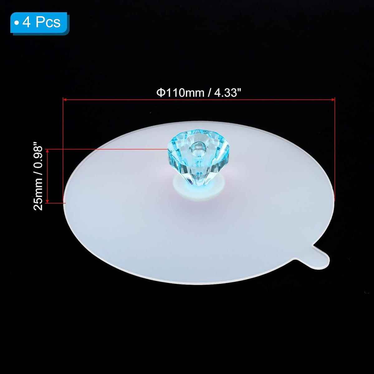 ya 14 9.20 baidi Silicone Cup Lids for Drinks, 4Pcs 4.3 Cover Diamond Shape Handle Light n-1