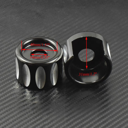 ya 6 8.14 Rear Shock Lower & Shock Top Mount Bolt Cover Fit for Harley Sportster 883 Black