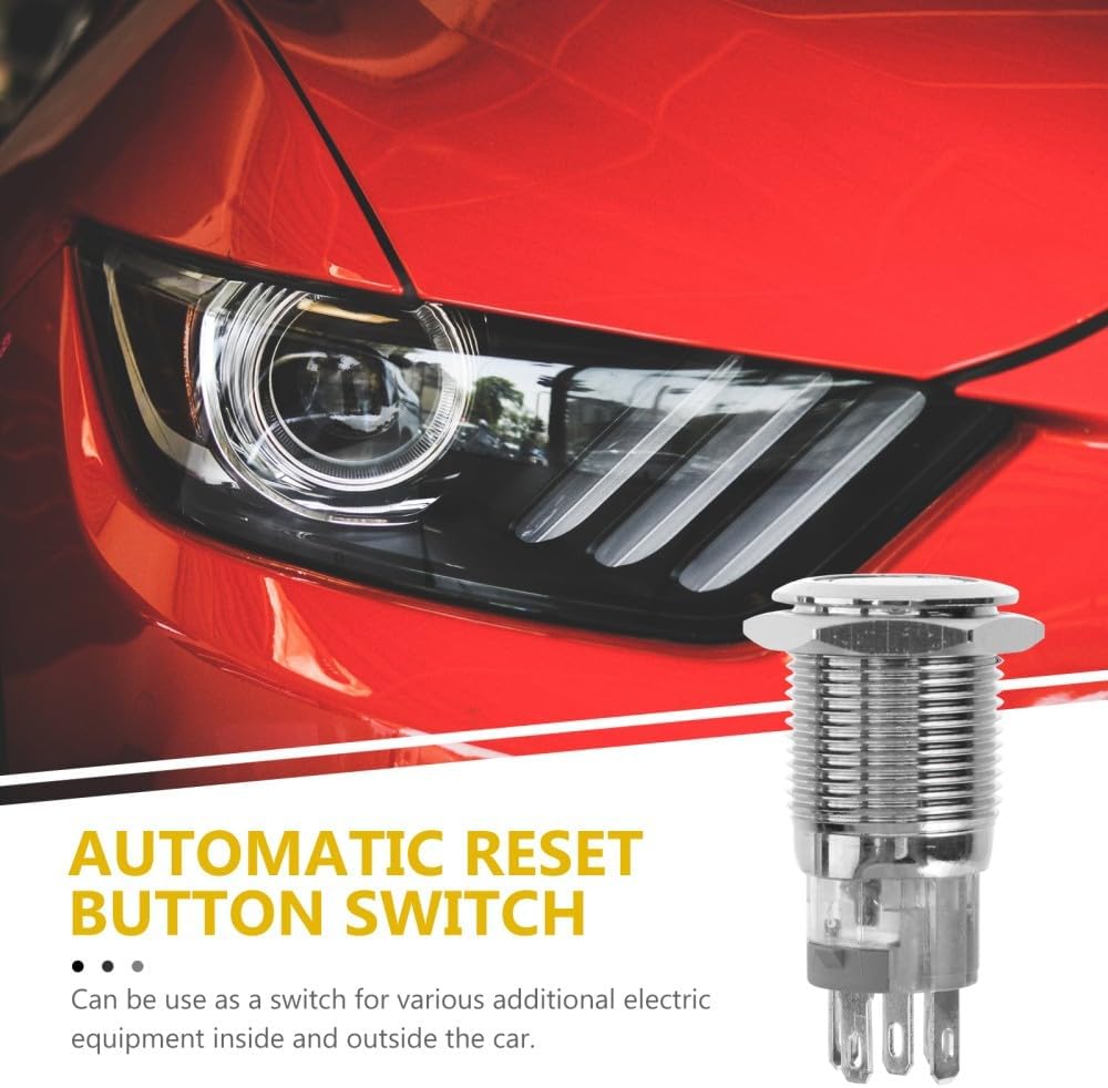 ya 13 9.15 baidi 16 Mm Automatic Reset Button Switch Push for Doorbell Boat Car Momentary