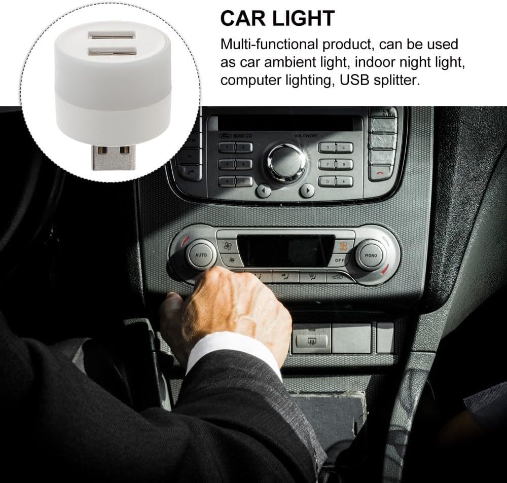 ya 13 9.15 baidi 2 Pcs USB Extender Night Light Baby Child Atmosphere Lighting Ambient Car