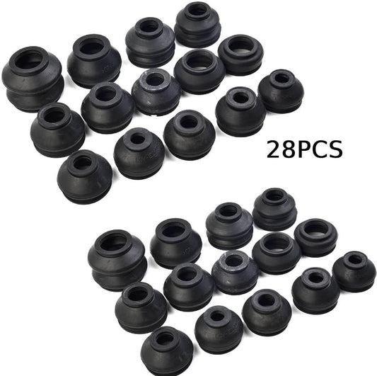 ya 4 8.14 Dust Boot Cover Cap Replacement Rubber Steering Suspension Tie Rod Track 28pcs