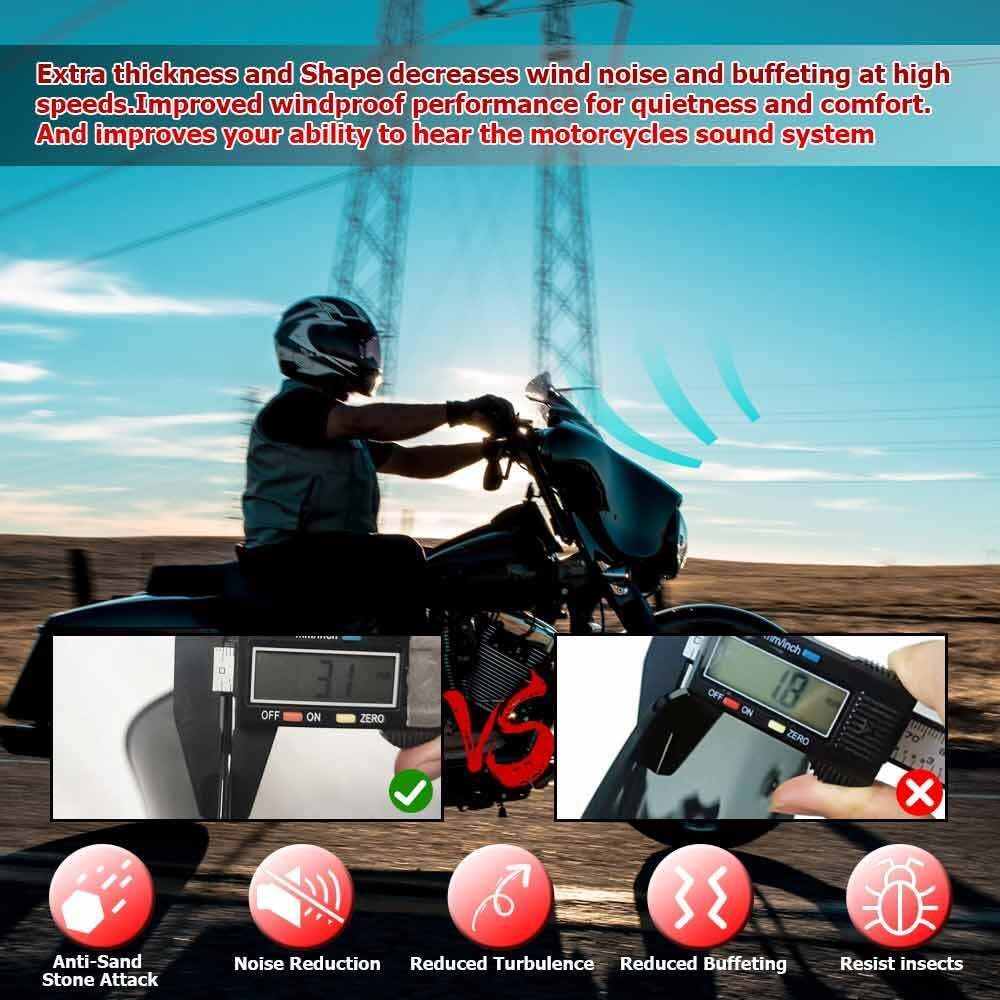 ya 23 10.7 baidi 9 Wave Windshield Windscreen Black for Harley Touring FLHTK FLHX FLHT 2014-2024a
