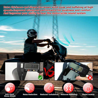 ya 23 10.7 baidi 9 Wave Windshield Windscreen Black for Harley Touring FLHTK FLHX FLHT 2014-2024a