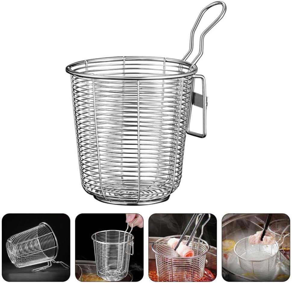 ya 14 9.20 baidi Set of 2 Stainless Steel Colander Kitchen Strainer with Handle Hot Pot-2