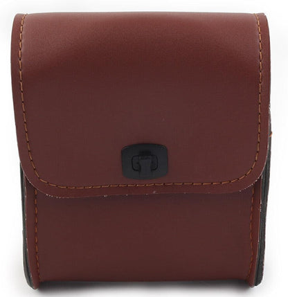 ya 11 9.14 baidi1x UniversalMotorcycle Brown Saddle Luggage Pu Leather Side Tool Bag Storage