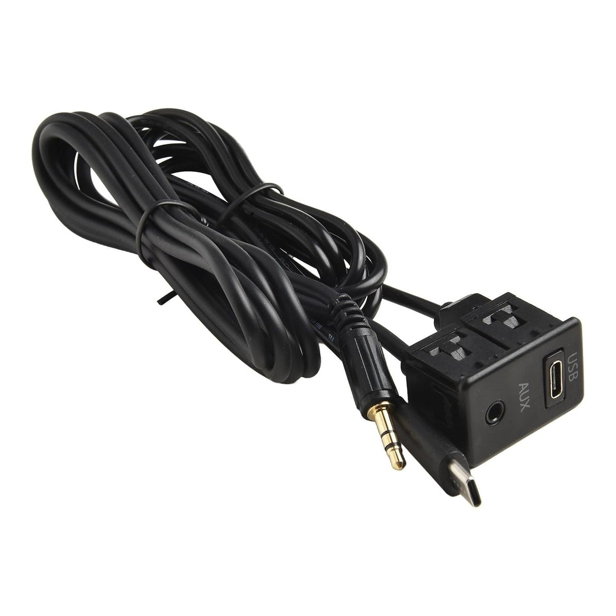 ya 23 10.7 baidi AUX & Type C Panel Socket Adapter for Vehicle Dashboard 145cm Long Cable