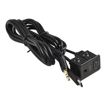ya 23 10.7 baidi AUX & Type C Panel Socket Adapter for Vehicle Dashboard 145cm Long Cable
