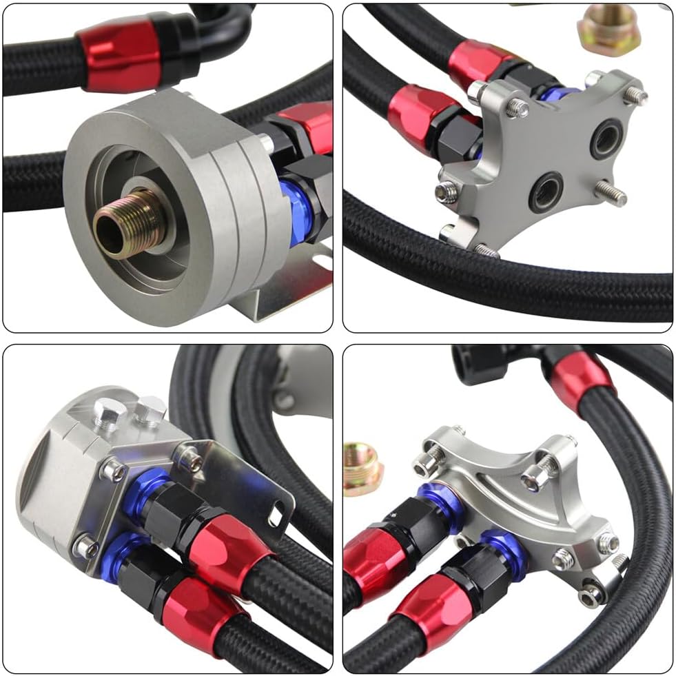 ya 12 10.8 baidi 10 Row Trust Oil Cooler Kit for Nissan Silvia S13 S14 S15 180SX 200SX SR20DET BK