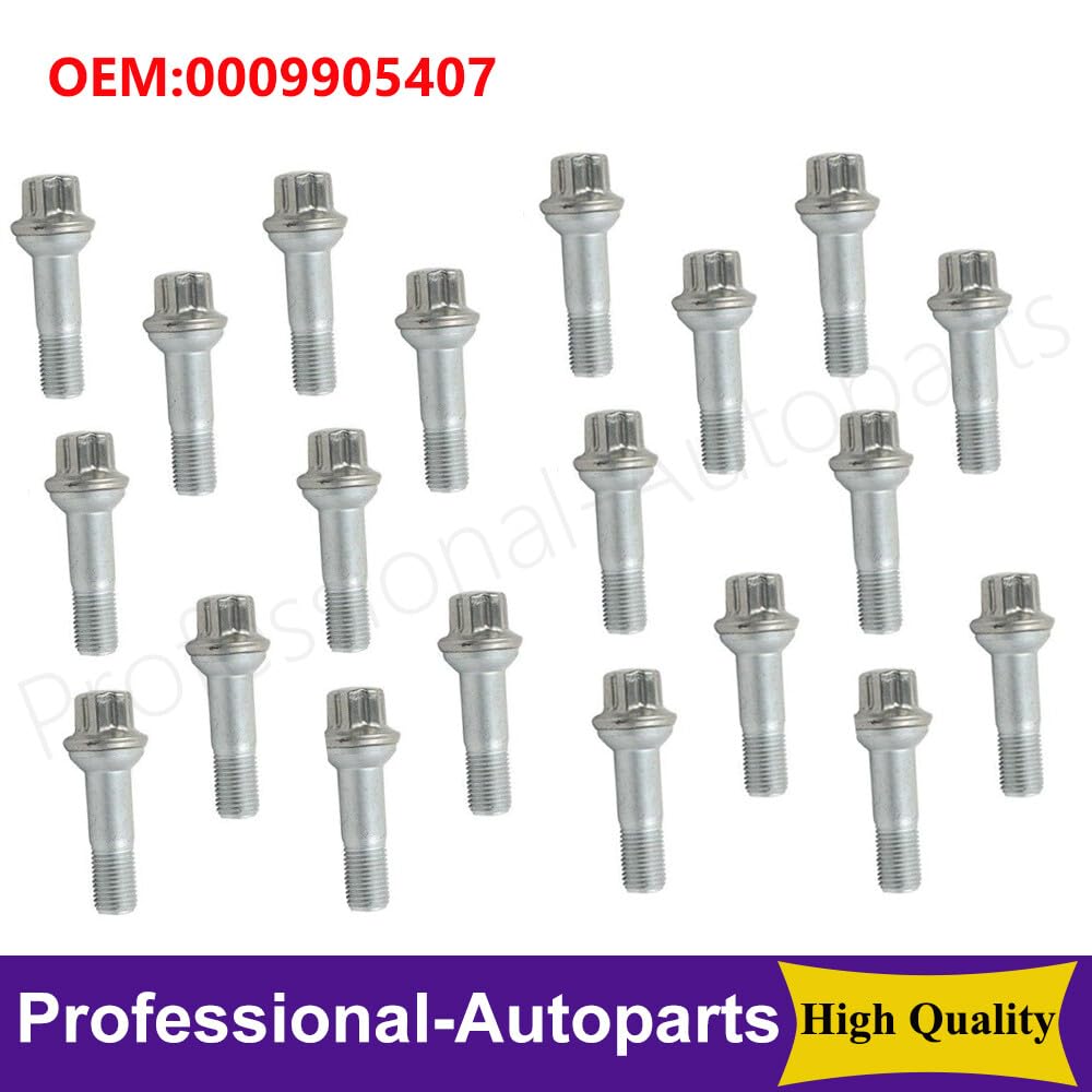 ya 10 9.16 baidi 20Pcs Wheel Lug Bolts Nuts for Mercedes ML550 S500 GLK350 S550 CL500 0009905407