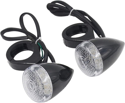 ya 13 9.15 baidi Black Motorcycle LED Turn Signal Light 41mm Front Rear Fork Clamp for Harley