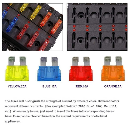 ya 23 10.7 baidi DC 32V 12 Way Terminals Circuit Car Boat Bus ATC ATO Blade Fuse Box Block H