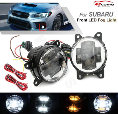 ya 4 8.10 For 10-21 for Subaru BRZ WRX STI for Impreza Outback Legacy LED Fog Light White Amber DRL