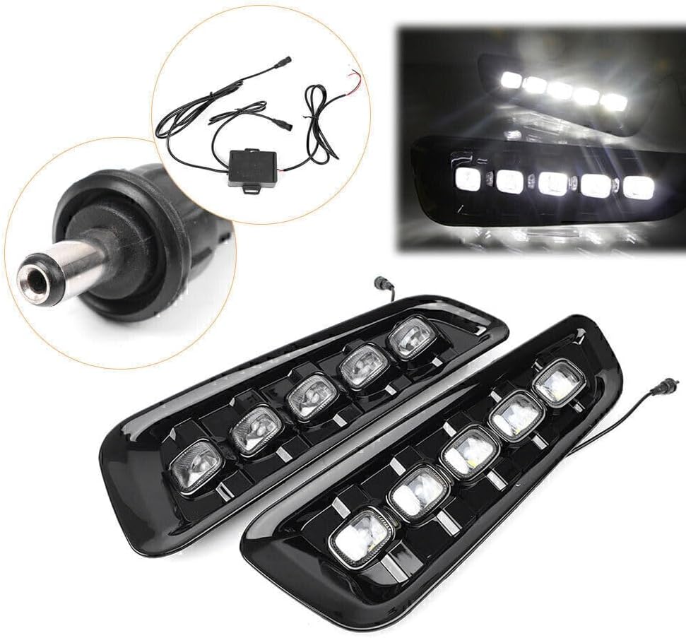 ya 14 9.20 zhengce 2 pieces of car LED daytime fog lights DRL suitable for 2016-18 17 for Ford-1