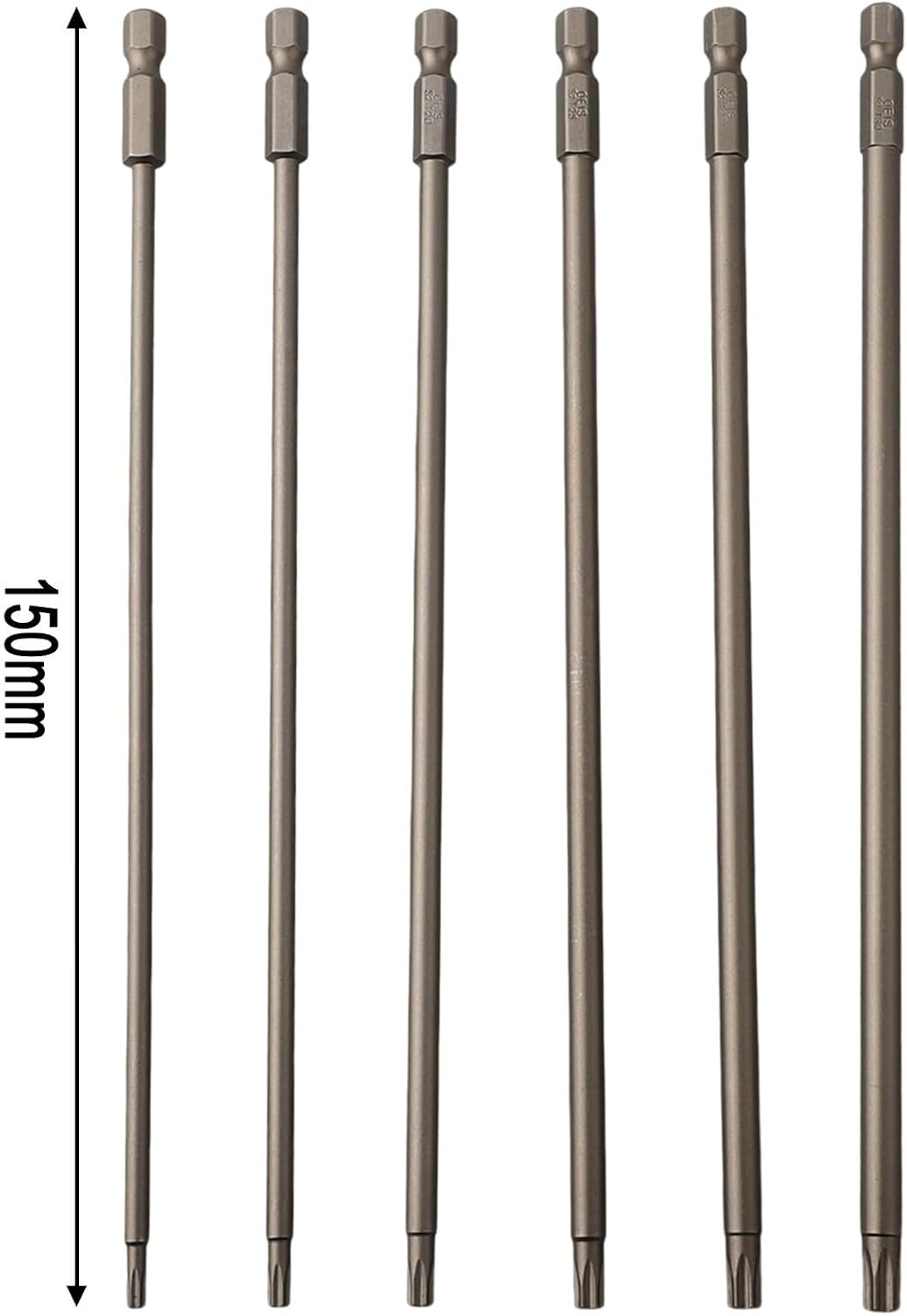 ya 26 10.21 baidi 6pcs/Set 150mm 1/4 Hex Shank Magnetic Cross Head Long Screwdriver Drill Bits-2