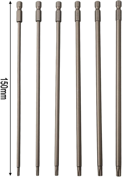 ya 26 10.21 baidi 6pcs/Set 150mm 1/4 Hex Shank Magnetic Cross Head Long Screwdriver Drill Bits-2