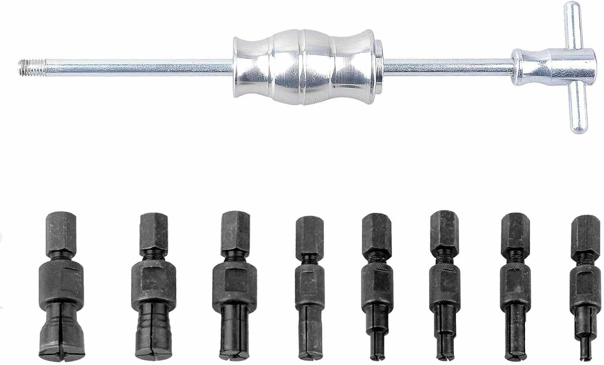 ya 23 10.7 baidi 9X 8-32mm Blind Hole Inner Bearing Puller Set Remover Slide Hammer Internal Tool
