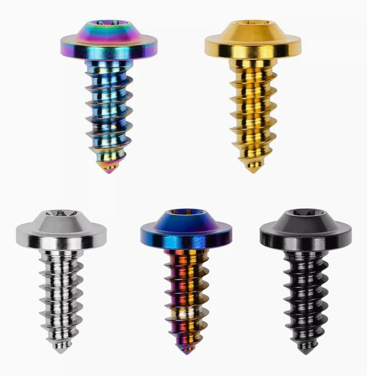 ya 16 10.20 baidi M4 M5 M6 Titanium Bolt Self Tapping Screws Torx Head 15 17 20 25mm Fastener 6pcs-1