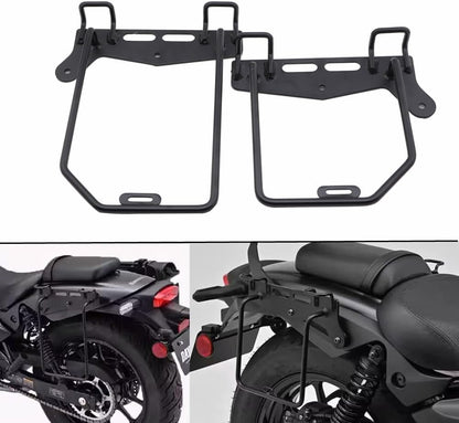 ya 11 9.14 baidiBlack Saddlebag Support Rack Mount Bracket for Kawasaki Eliminator 450 500 24-25