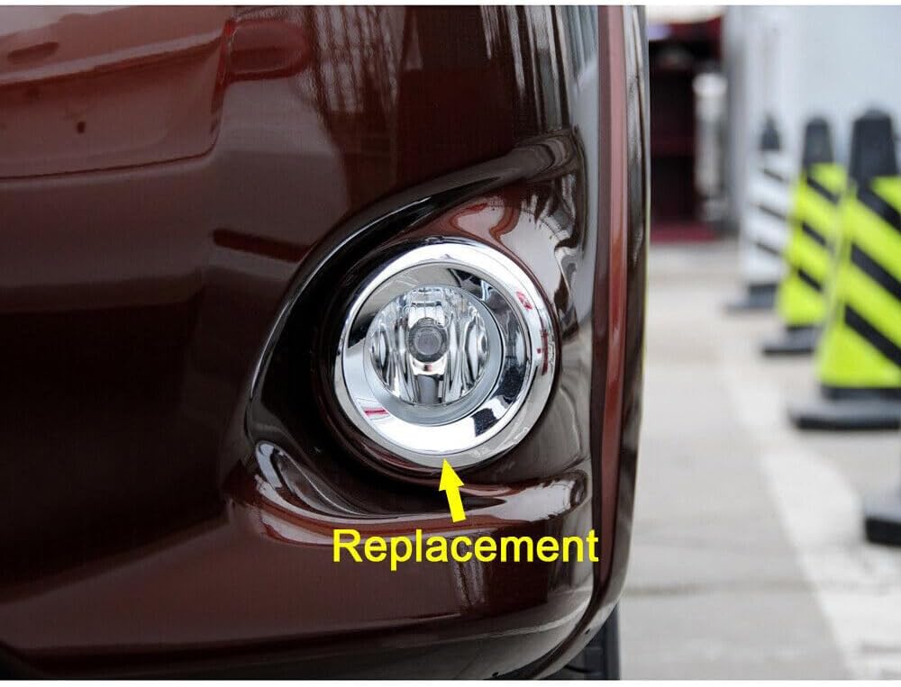 ya 4 8.14 A pair of front fog lamp chrome f for Ram e rings suitable for Toyota RAV4 Limited 2009-12