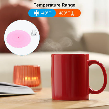 ya 14 9.20 baidi Silicone Cup Lids for Drinks, 6Pcs 3.9 Cover Diamond Shape Handle Light Pink-1
