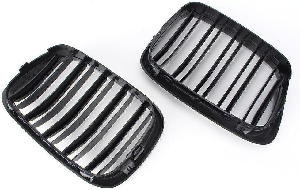 ya 4 8.14 Front Upper Bumper Mesh Grille Grill Trim for BMW 5 Series E39 1995-2004 Black